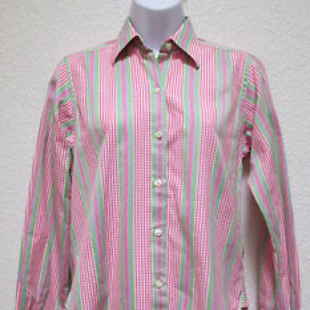 Andrea Becker Gingum & Striped Buttondown